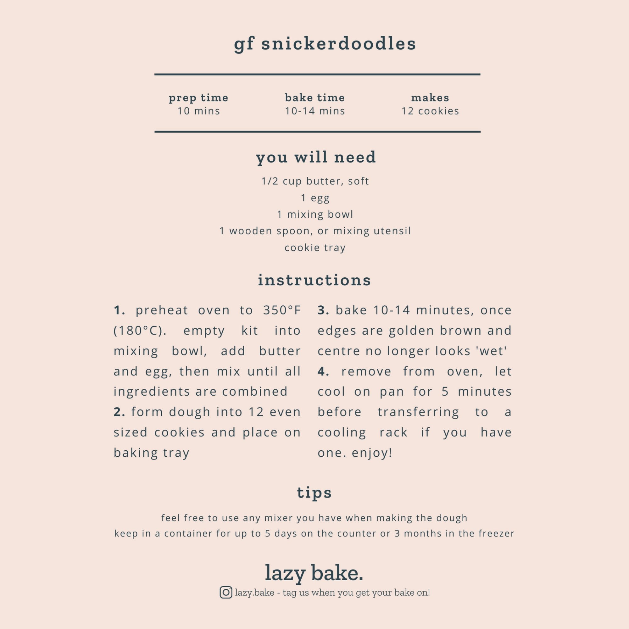 Gluten Free Snickerdoodles - Lazy Bake