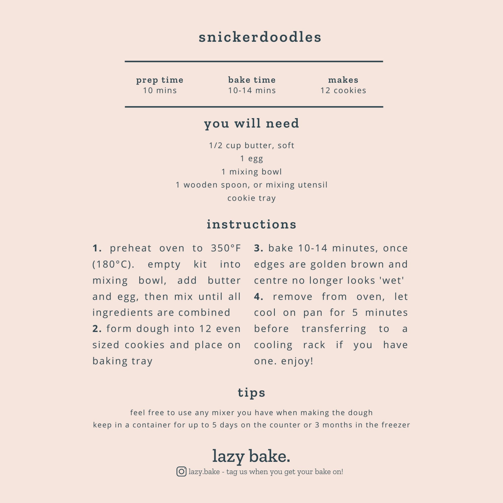 Snickerdoodles - Lazy Bake