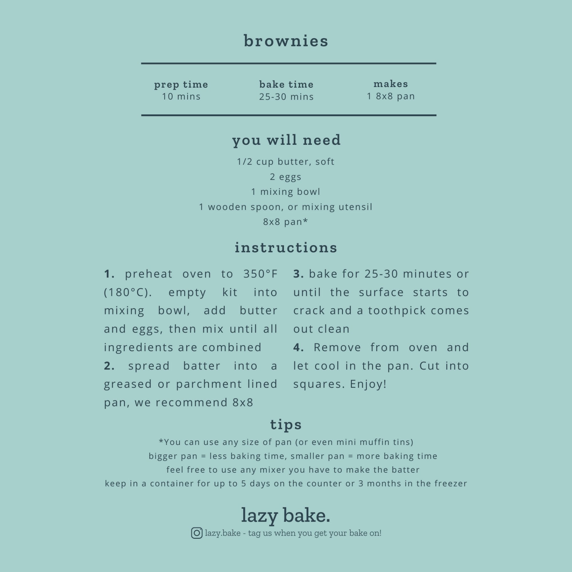 Brownies - Lazy Bake