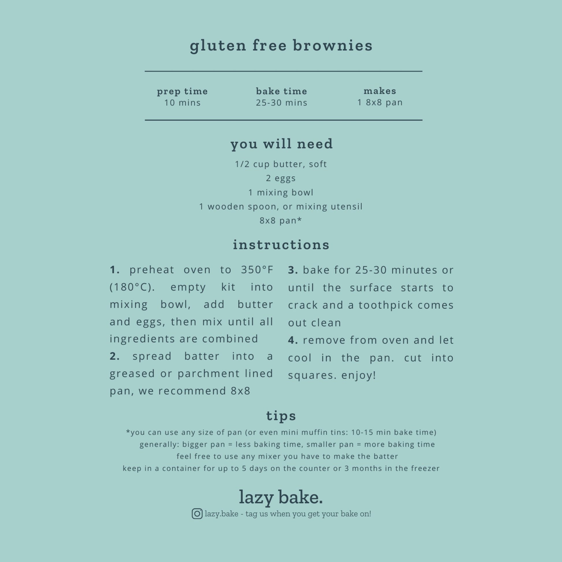 Gluten Free Brownies - Lazy Bake