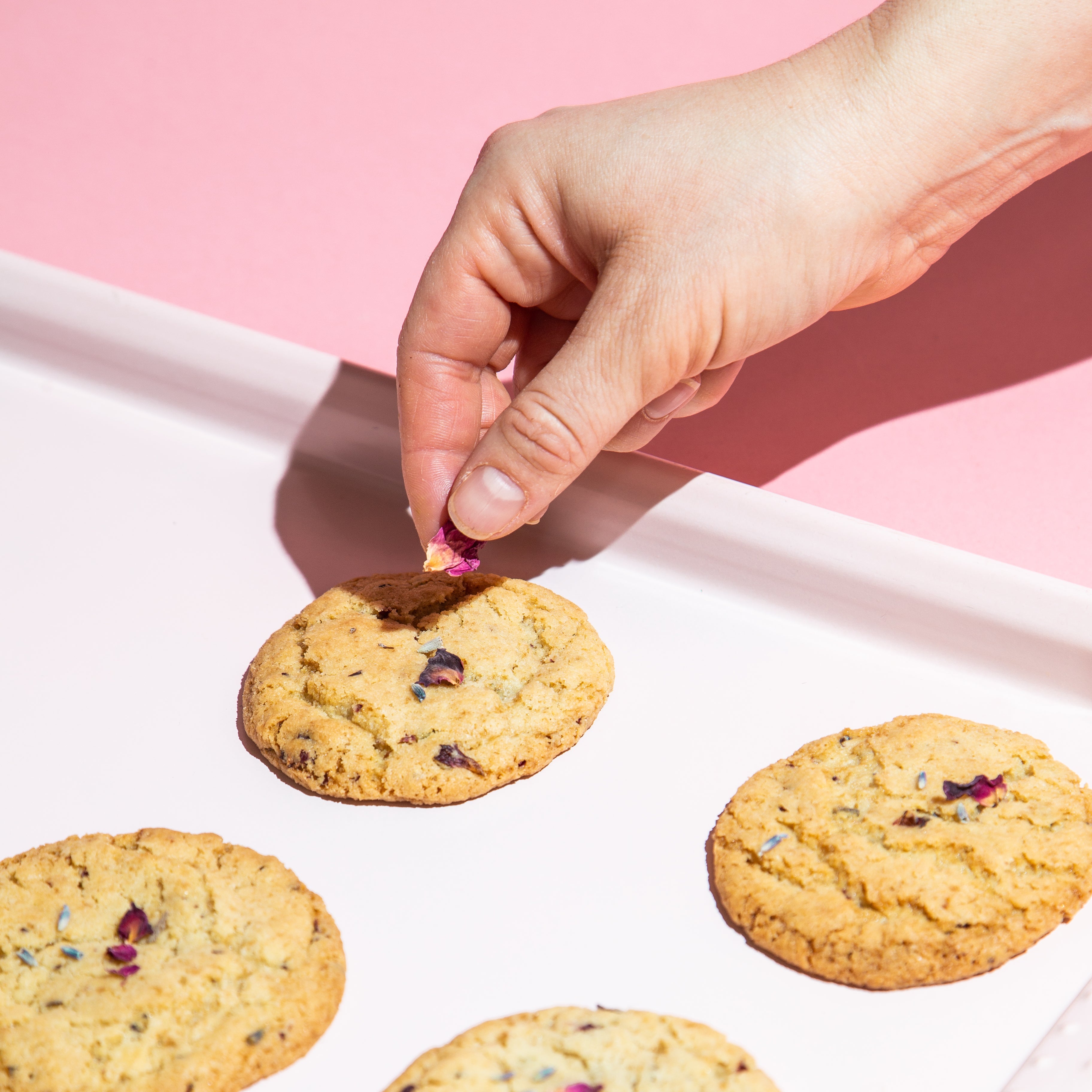 Gluten Free Lavender Rose Cookie - Lazy Bake