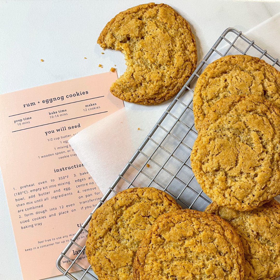 Gluten Free Rum and Eggnog Cookie - Lazy Bake