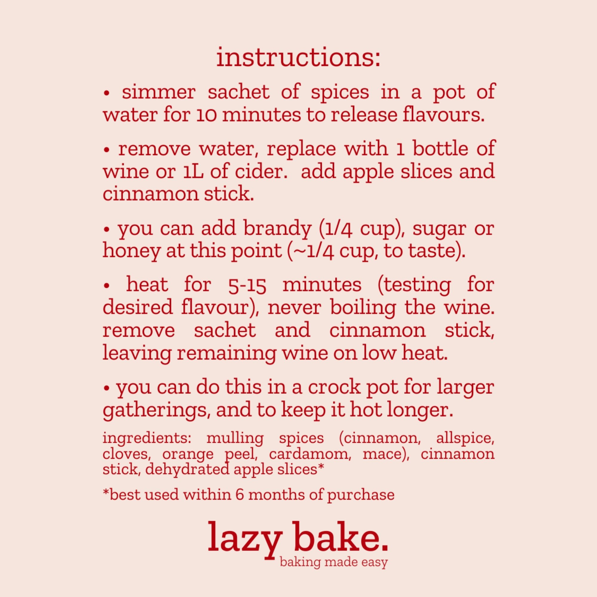 Mulled Wine Kit - Lazy Bake